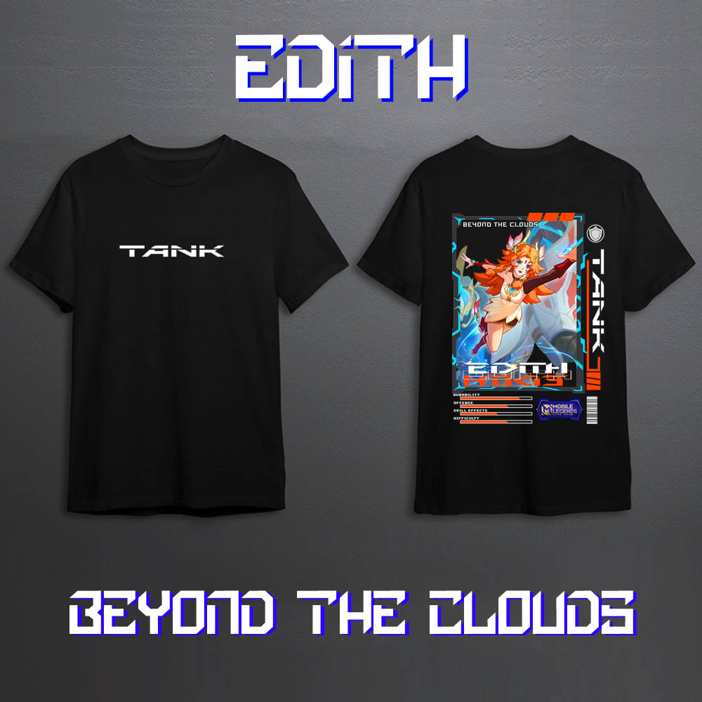 KAOS HERO MOBILE LEGEND EDITH TANK SKIN TERBARU KAOS GAMING MLBB EDITH FULL SKIN TERBARU