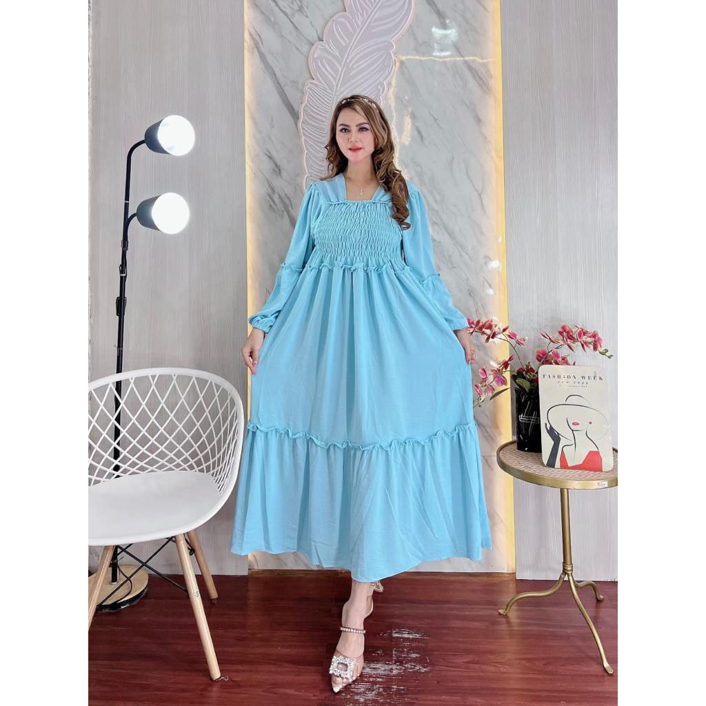 Gamis Smok Ananda virall elegan modis