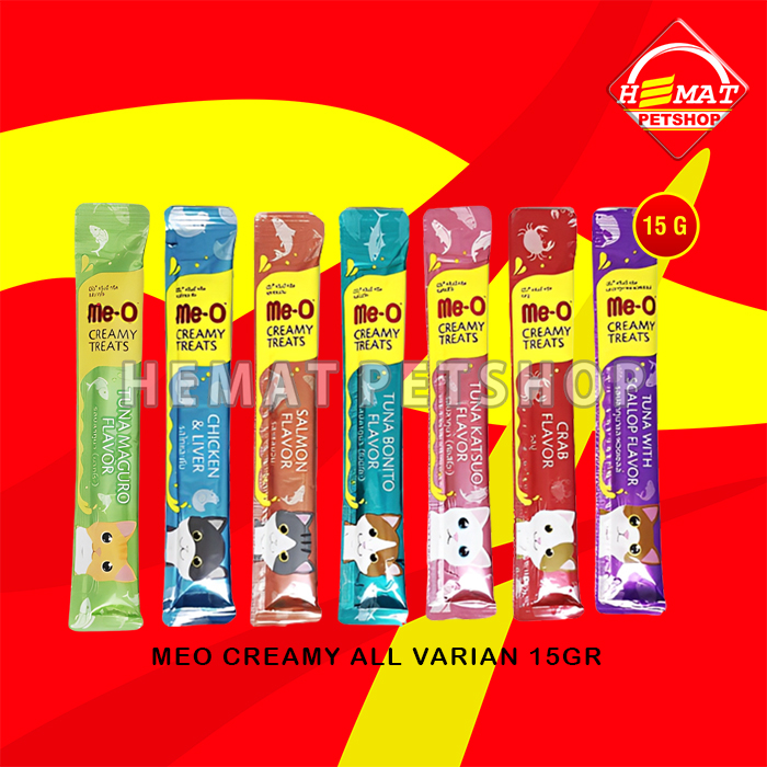 Snack treats Kucing Meo Creamy Mix All varian 15 Gram