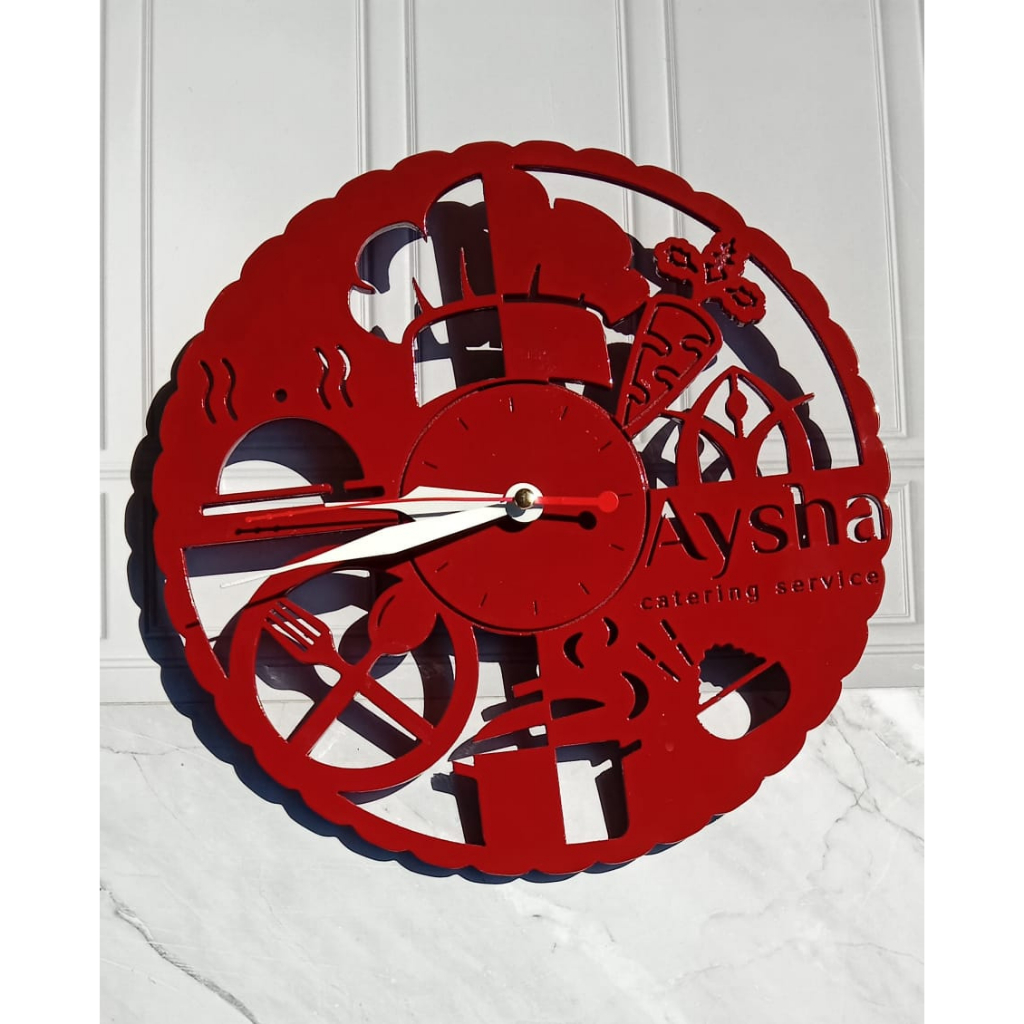 JAM DINDING KAYU UNIK CUSTOM ESTETIK