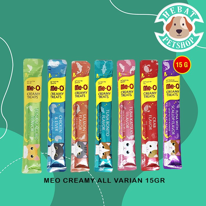 Snack treats Kucing Meo Creamy Mix All varian 15 Gram