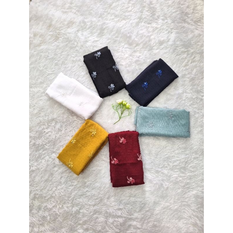 VOAL SEGIEMPAT BORDIR / HIJAB PAYET / KERUDUNG SEGIEMPAT / HIJAB TERBARU