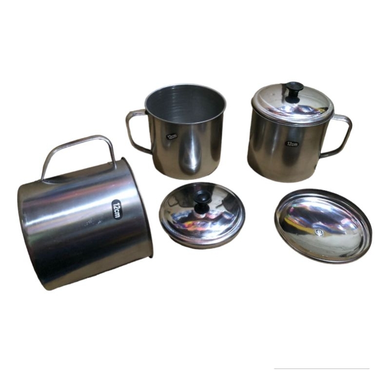 MUG STAINLESS 12 CM / GELAS MUG KALENG TANGKAI