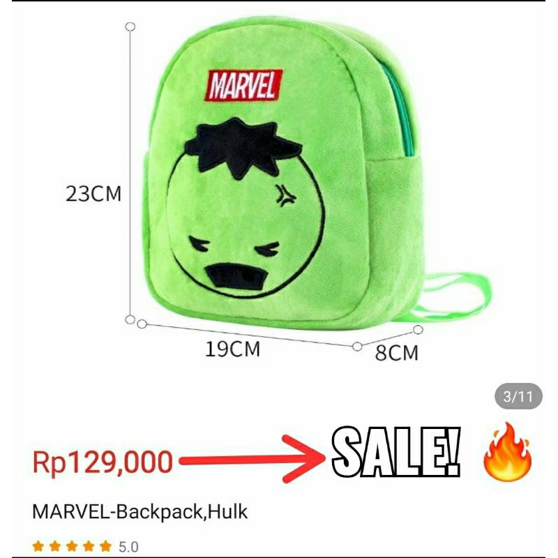 MINISO X MARVEL HULK BACKPACK