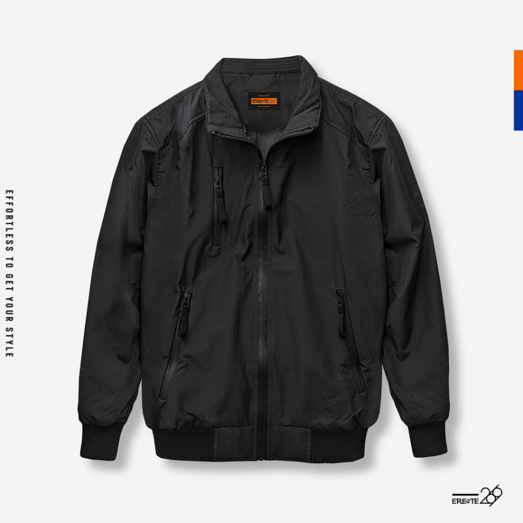 Ereste269 Jaket Parasut Pria Jaket Motor Pria Ghost Reborn Hitam