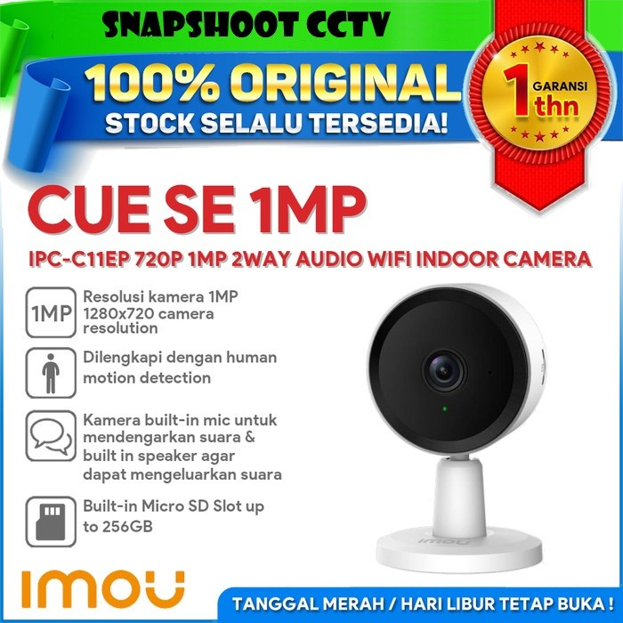 [ SNAPSHOOT CCTV ] CUE SE IMOU IPC-C11EP 720P 1MP 2WAY AUDIO WIFI INDO