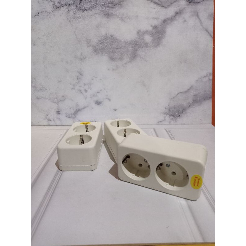 Stop kontak 2 lubang merk visicom