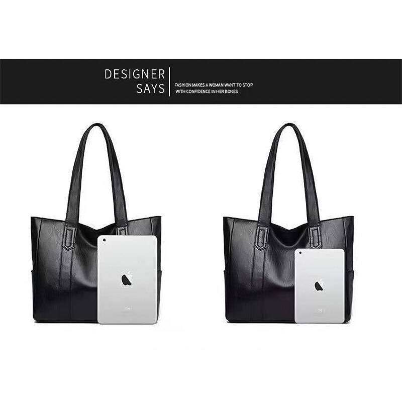 RK Tas Wanita Kekinian Tote Bag Wanita Kulit Kapasitas Besar Totebag kulit Tas Totebag Wanita Simple