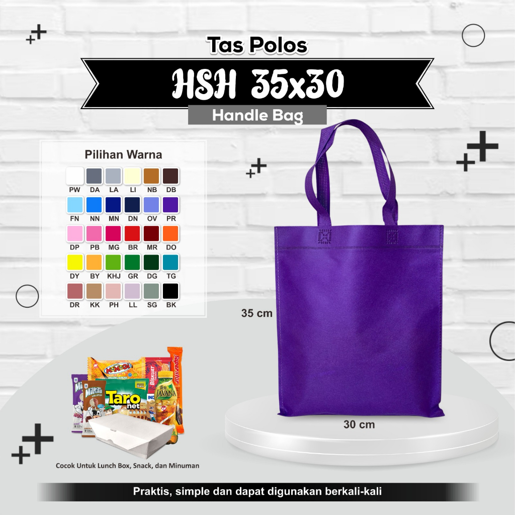 

ALTHEA Goodie Bag Tas Kain Spunbond Tas Spunbond Polos Tas Souvenir Tas Spunbond Belanja 35X30