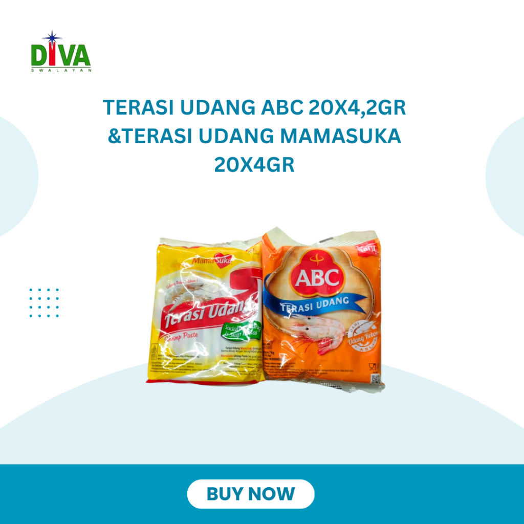 

Terasi Udang ABC 20x4,2gr &Terasi Udang Mamasuka 20x4gr