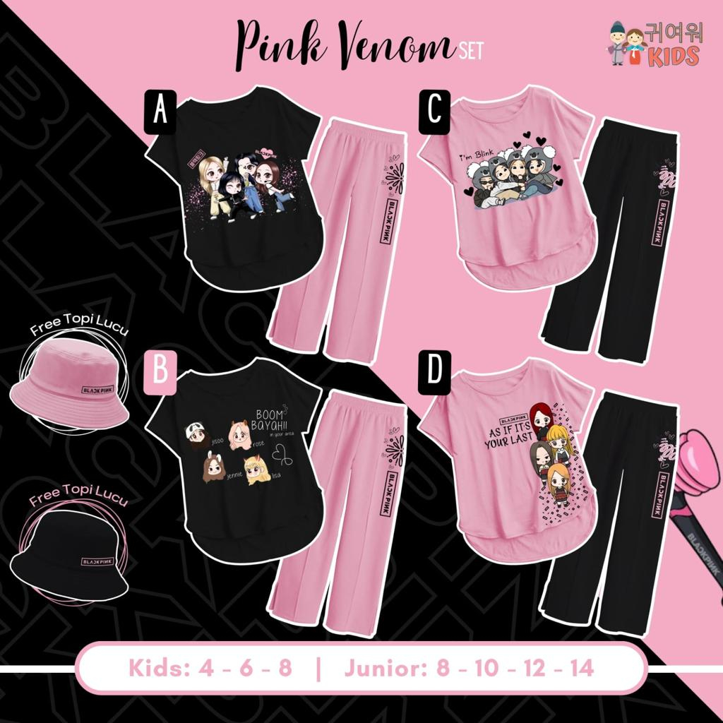 OPEN PO BATCH 2 SETELAN ANAK BLACKPINK/BLACKPINK SERIES/ SETELAN BLACK PINK ANAK/ BAJU BLACK PINK MU