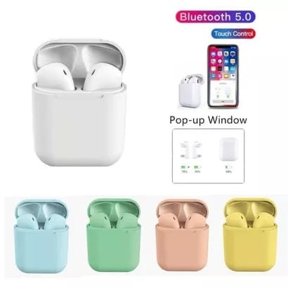 SAIIASTORE Headset Bluetooth 5.0 Wirles I12 Macaron TWS