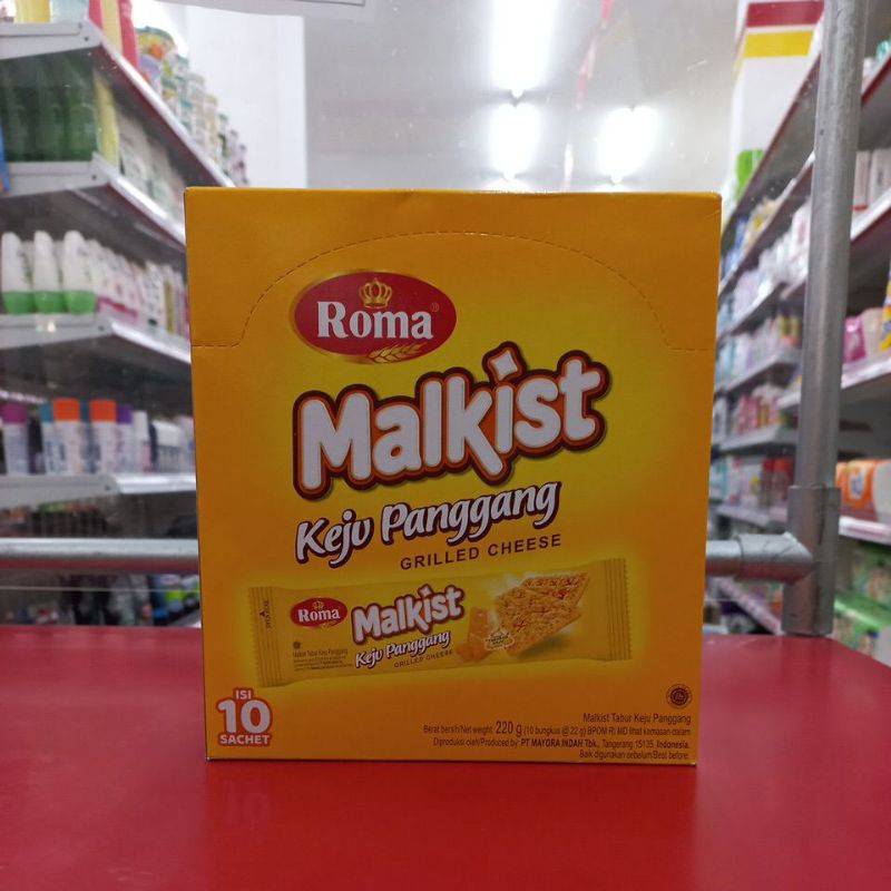 

Roma Malkist keju panggang 220 gr, 1 pak 10 pcs @22 gr