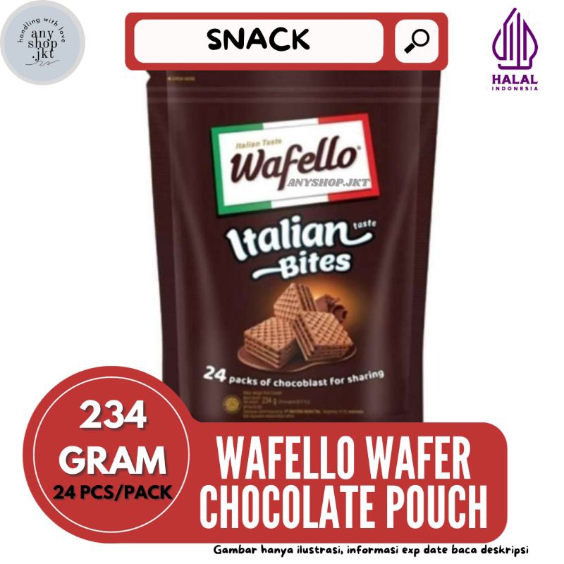 

Wafer Wafello chocoblast/ caramel Italian taste (cocok untuk sharing) isi 10 dan 24 pcs