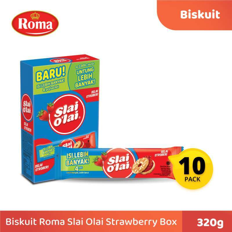 

Roma Slai O'lai Strawberry 32 Gram 10Pcs