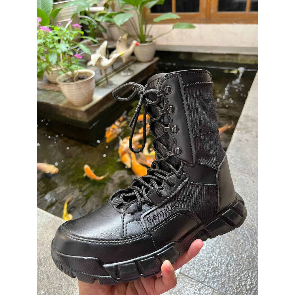 Sepatu PDL CQB Swat Black / Sepatu CQB Hitam / Sepatu CQB Hitam Sleting / Sepatu CQB 087 Hitam