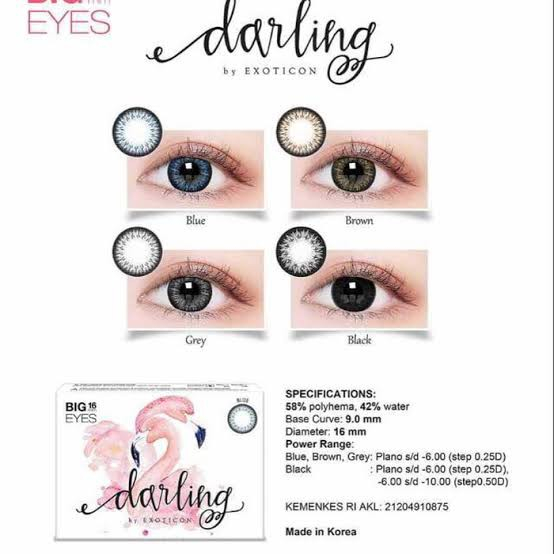 Softlens X2 - DARLING Minus -3.25 s/d -6.00 by EXOTICON
