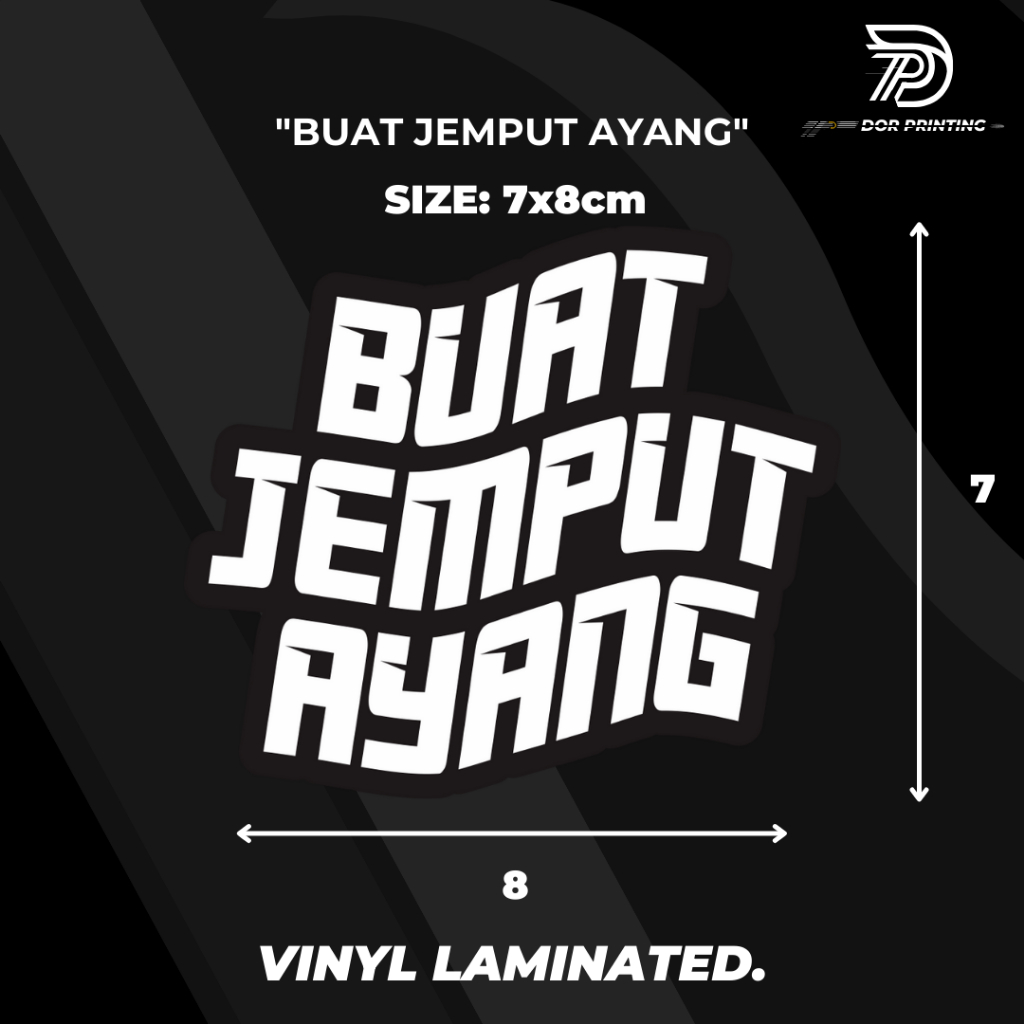 

STICKER/ BUAT JEMPUT AYANG VIRALL KEREN TEKS BUAT JEMPUT AYANG COCOK UNTUK YANG PUNYA AYANG