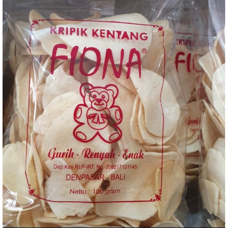 

Paket 8 pcs Keripik Kentang Fiona. Berat 100 gram/pcs.