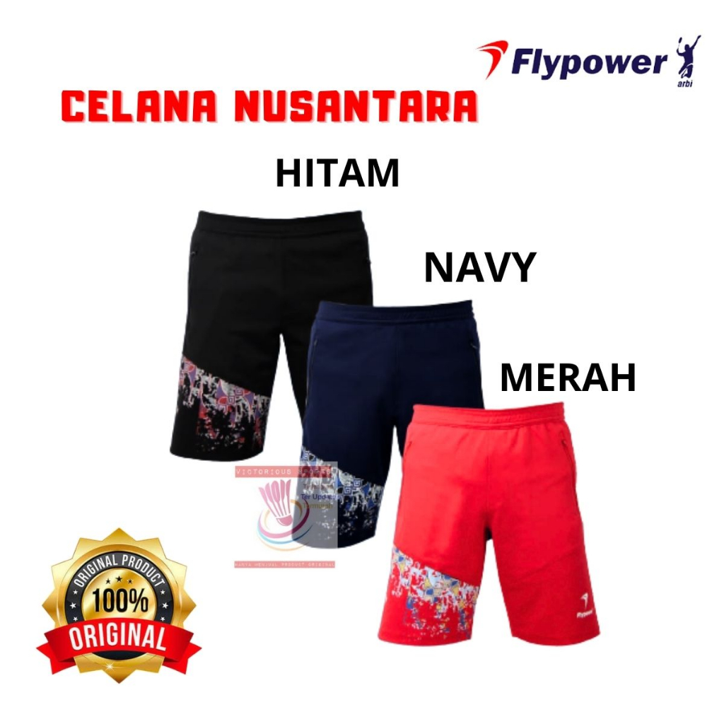 CELANA PENDEK FLYPOWER BADMINTON BULUTANGKIS FLYPOWER NUSANTARA ORIGINAL