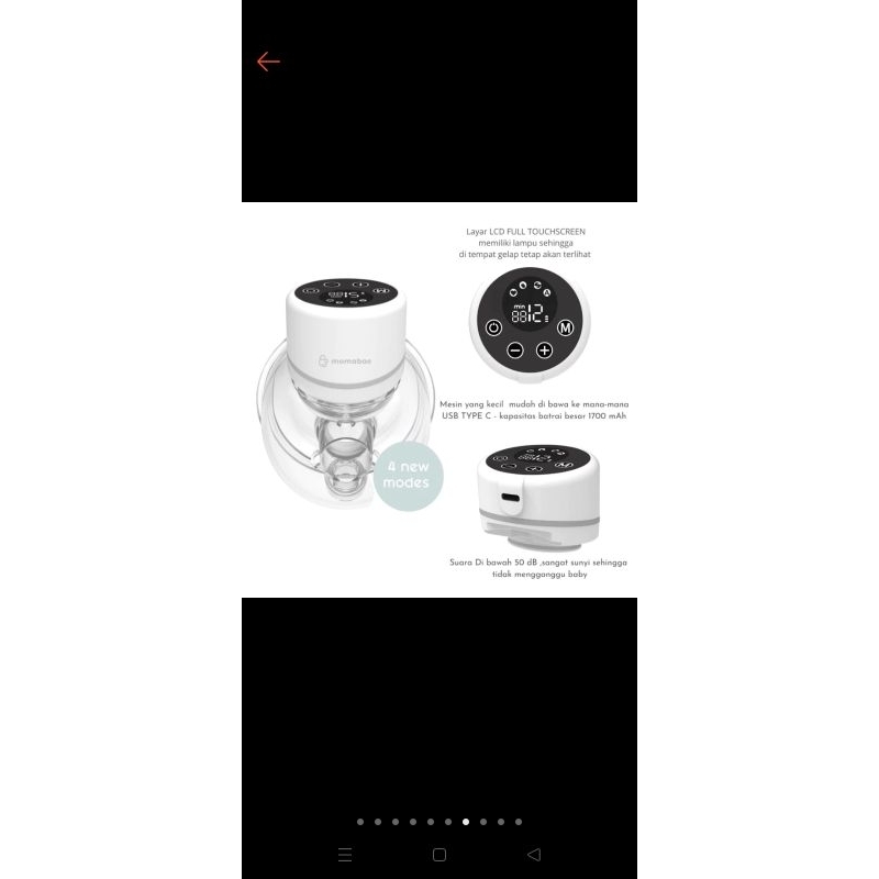 Pompa Asi Elektrik Tanpa Kabel (Wireless) Momabae Circlo/Handsfree Breast Pump (PRELOVED)