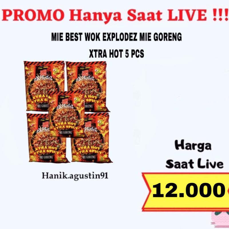 

BEST WOK EXPLODEZ MIE INSTAN RASA MIE GORENG XTRA HOT XTRA SPICY 5 PCS