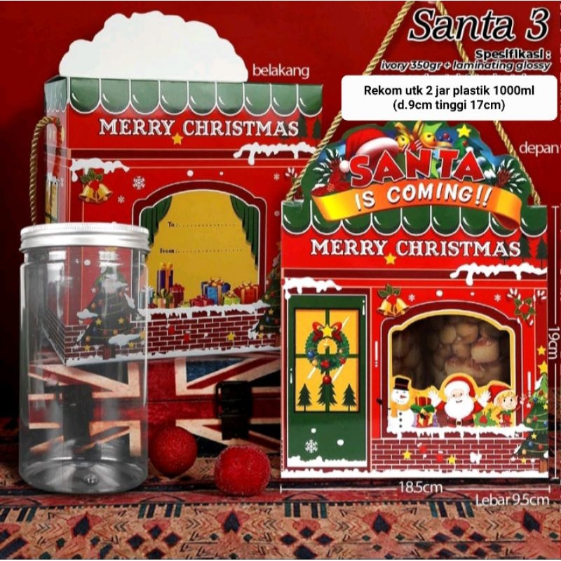 

Christmas Box Natal 2 Jar 1000ml Box Natal Kue Kering Box Natal Cookies Box Christmas Kotak Natal Dus Natal Box Hampers Natal Box Parcel Natal