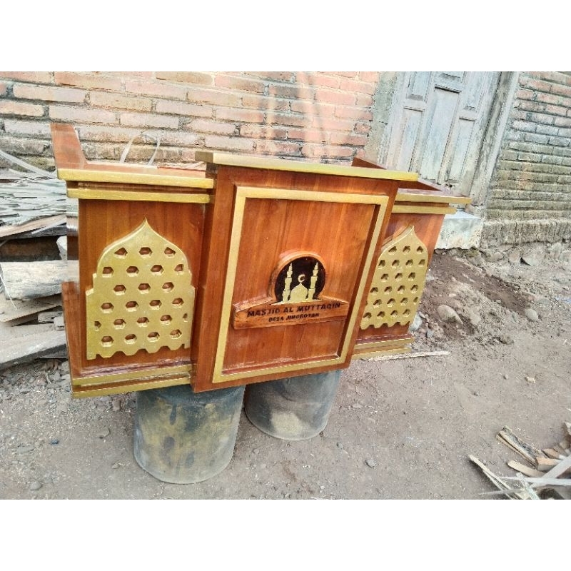 TANPA LOGO TANPA MOTIF MEJA NGAJI KAYU JATI SUPER KUALITAS PREMIUM PANJANG 90X50 T45 READY STOK