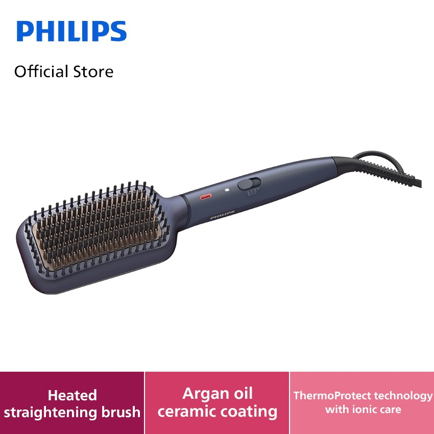 (BISA COD) PHILIPS ORIGINAL SISIR ELEKTRIK HEATED STRAIGHTENING BRUSH BHH885/00 BHH885 BHH 885 880 B