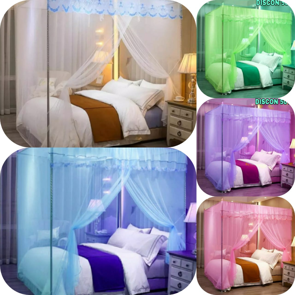Kelambu Anti Nyamuk Jumbo 200x200 Kelambu Tidur Tali Jumbo Tebal Kelambu Kotak