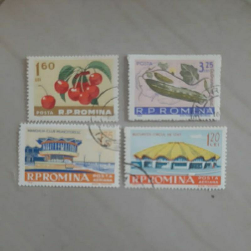 

Perangko Rumania 1961 sd 1963 set 4 prangko
