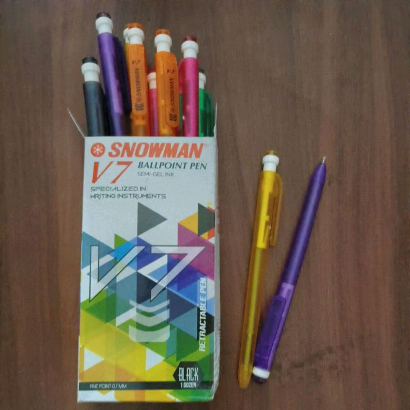 

Balpoint Snowman V-7 0.7 mm (per lsn)