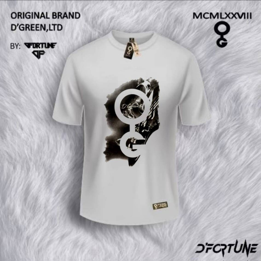 D Green Baju Kaos Pria Distro Oblong Lengan Pendek Original Cowok Terbaru Bahan Katun Tebal Keren Ke
