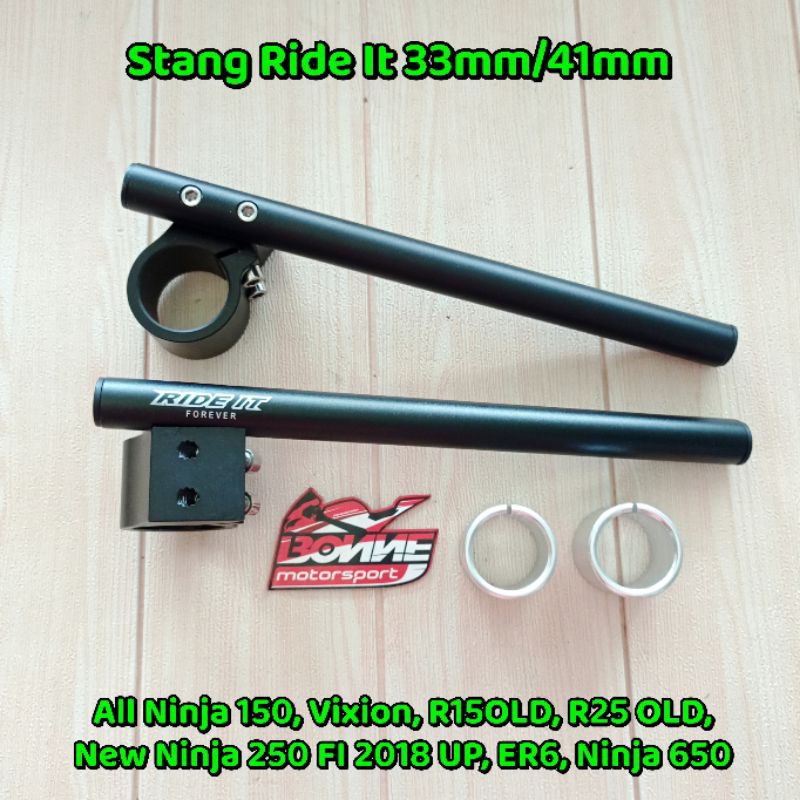Stang Jepit Ride It Clip On 33mm, 41mm Vixion, Ninja 150, New Ninja 250 FI 2018 UP, R25 OLD, ER6N F,
