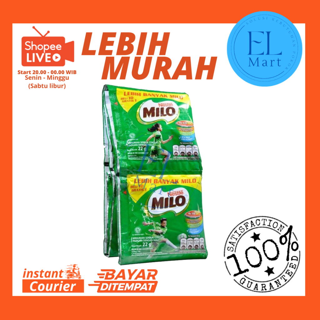 

MILO RENCENG 10 SACHET / RENTENG / MILO BUBUK