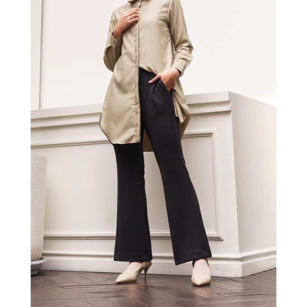 RB Alya Pants Minor Defect Zysku Xena Celana Panjang Kantor Wanita Flare Cutbray Scuba AST