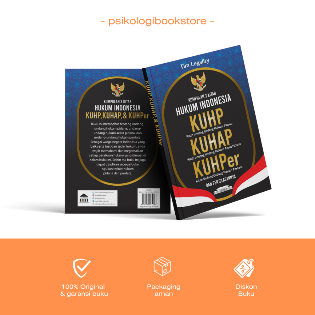 Buku Kumpulan 3 Kitab Hukum Indonesia: KUHP, KUHAP, KUHPER Dan Penjelasannya