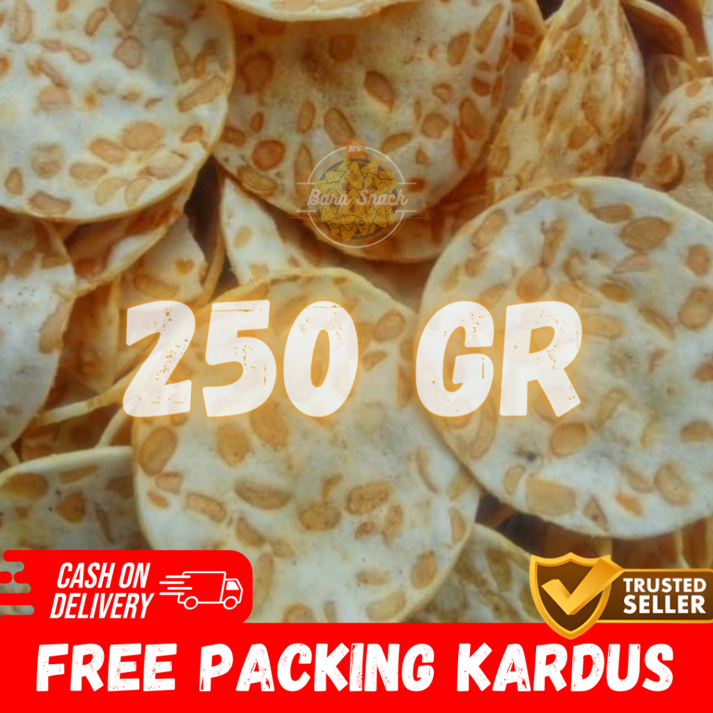 

[ 250gr ] Keripik Tempe Sagu Gurih ( Free Packing Kardus ) / Camilan Snack Kiloan Murah -K