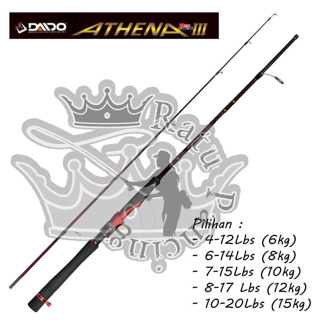 Joran Daido Athena III 3 165 CM Pro Series Ring Fuji 4-12 6-14 7-15 8-17 10-20 lb packing pipa Spini