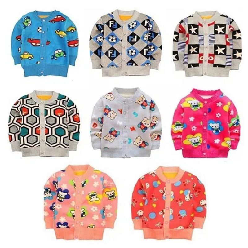 Sweater Anak IMPORT kancing / jaket anak perempuan dan laki-laki / sweater anak import premium