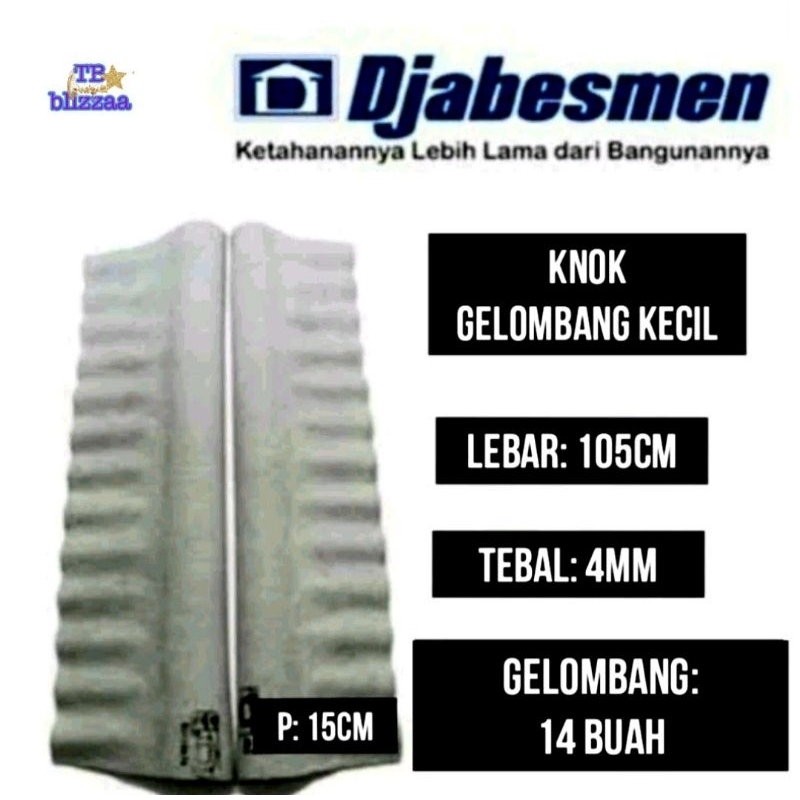 Knok Asbes Gelombang Kecil Djabesmen Nok Asbes Gelombang Kecil 1 Pasang