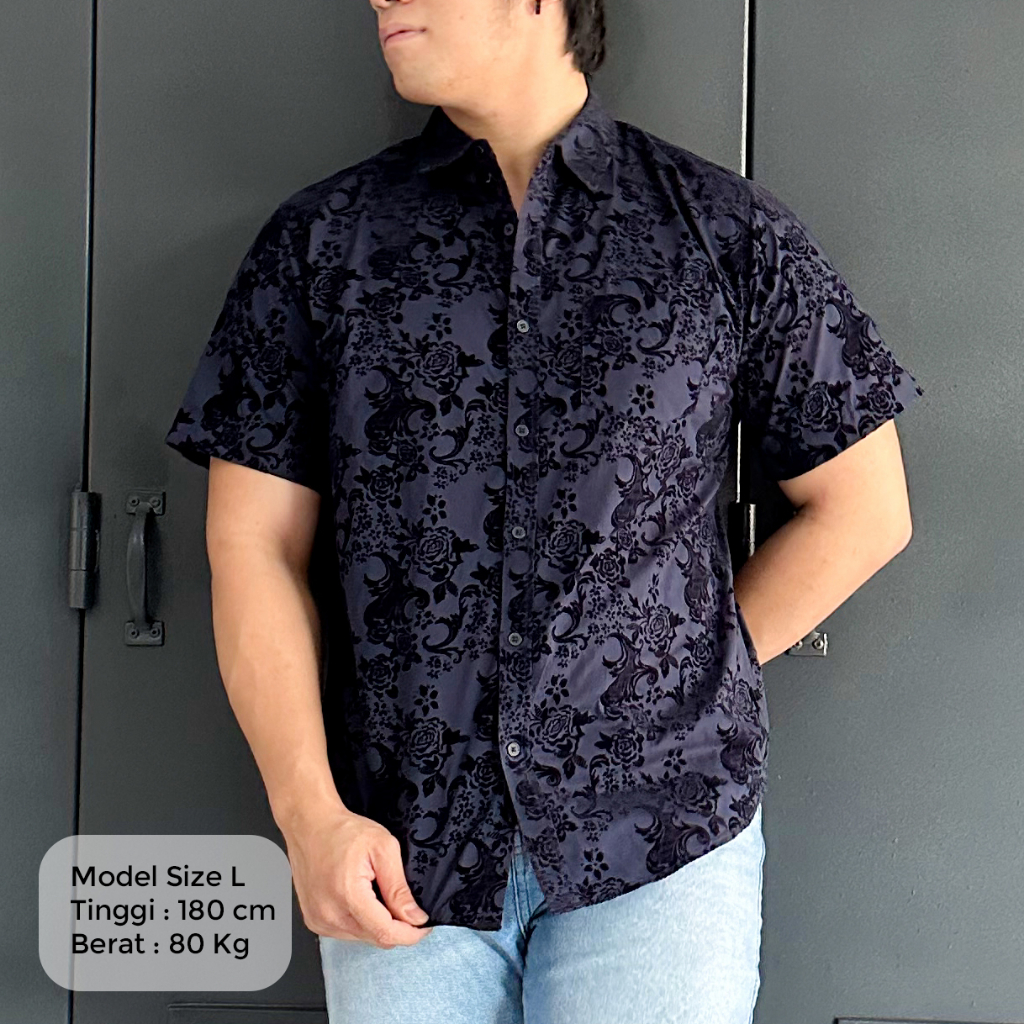 Kemeja Zara Berbagai Motif | Polos Navy| Atasan Pria | Gudang Bajoe M26