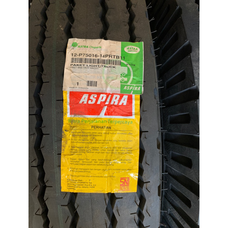 BAN TRUCK ASPIRA TB11 7.50-16 14PR H.T NYLON BAN TRUCK DOUBLE ASPIRA