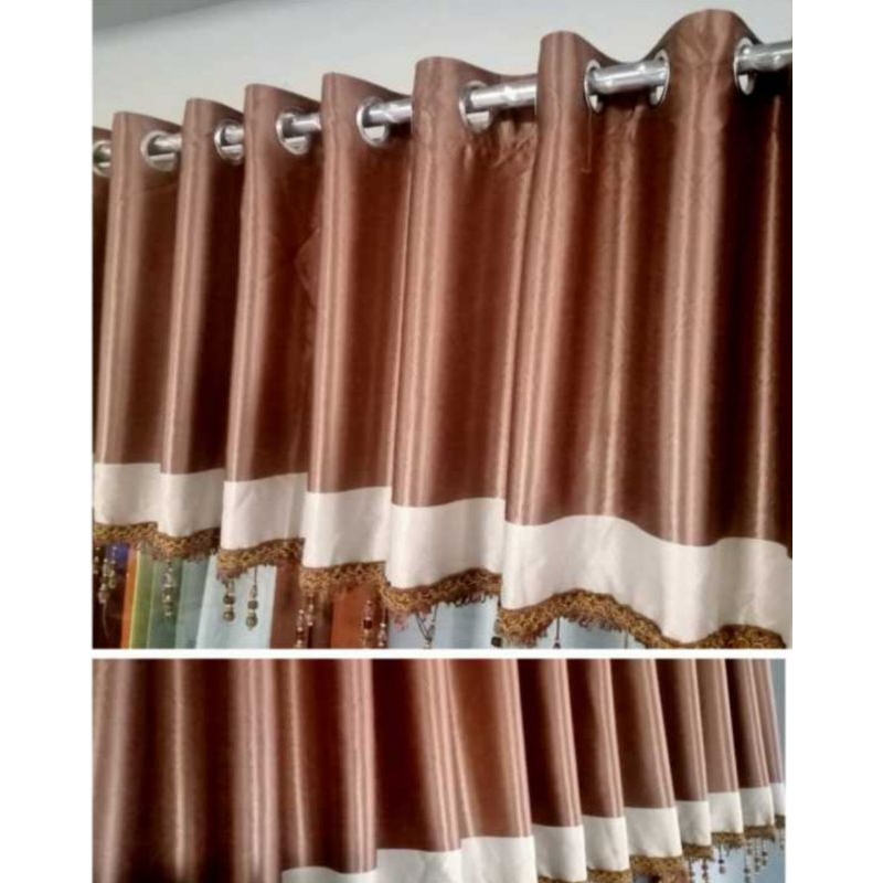 Gorden Blackout Polos Poni Atas Pintu/Gorden Polos Poni Jendela Depan