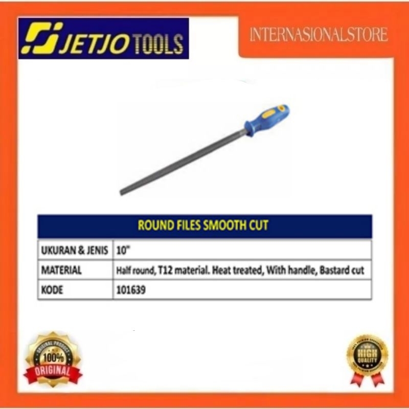 KIKIR BULAT HALUS 10inch (SMOOTH CUT) JETJOTOOLS 101639