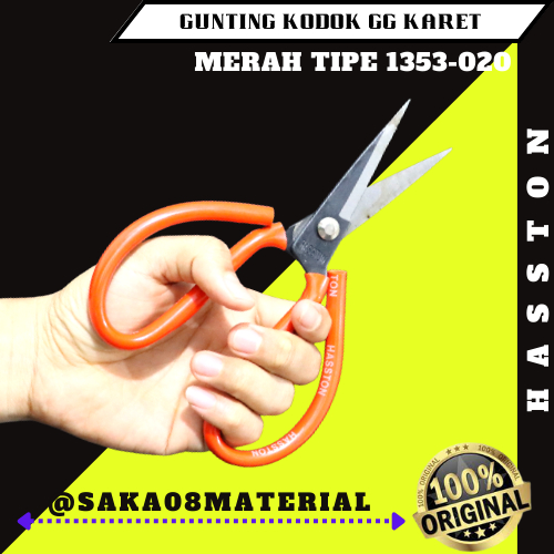 

JUAL GUNTING KODOK GAGANG KARET HITAM MERAH TIPE 1353 HASSTON ORIGINAL TERBARU / GUNTING GG KARET / 1353-020 / 1353-015 / GUNTING SENG SERBAGUNA / ALAT POTONG KERTAS / PEMOTONG KAWAT / POTONG KAIN / TERLARIS@SAKA08MATERIAL