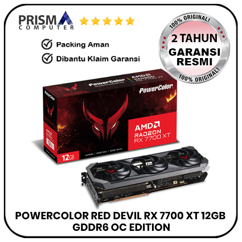 VGA POWERCOLOR RED DEVIL RX 7700 XT 12GB GDDR6 OC EDITION