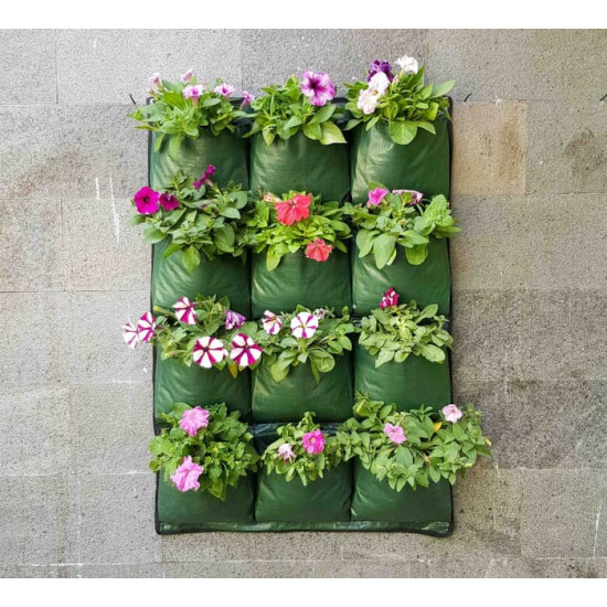 Easy Grow Wall Planter Pot Tanaman 5 6 8 9 12 Pocket Kantong Vertical