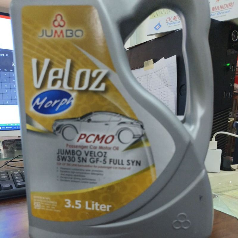 JUMBO VELOZ SAE 5W-30 API SN GF-5 FULL SYN  3.5 LTR