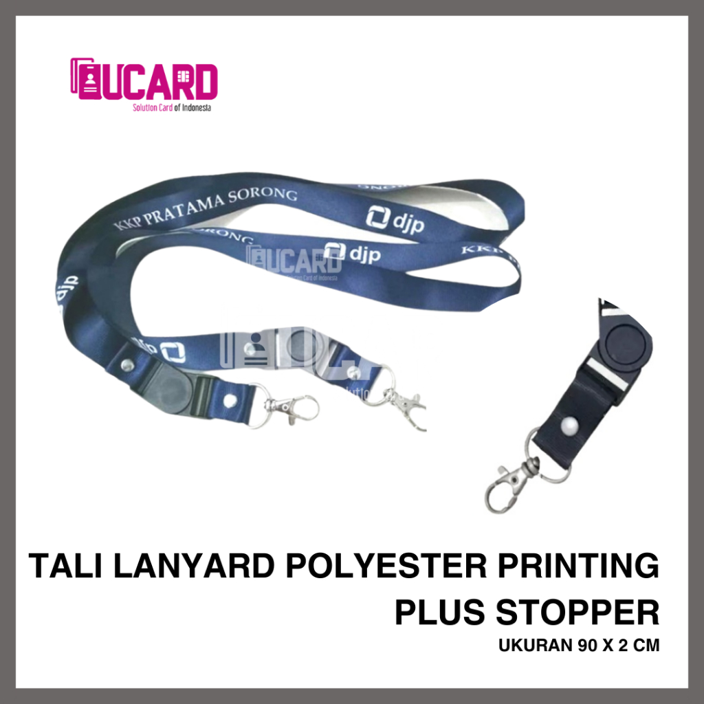 

CUSTOM TALI LANYARD PEGAWAI EVENT / TALI ID CARD PRINTING POLYESTER 2CM PLUS STOPPER